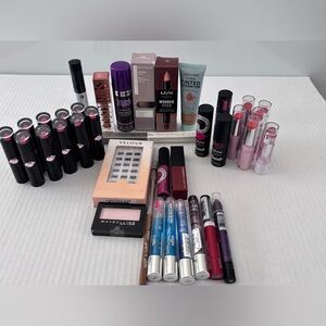 Huge Makeup Bundle Wet n Wild NYX Revlon Maybelline Velour Lashes Lip Gloss